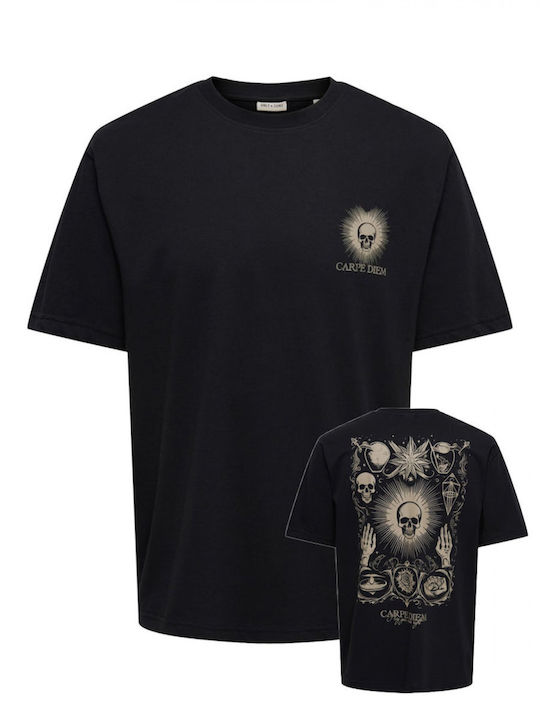 Only & Sons Tricou Black SKULL