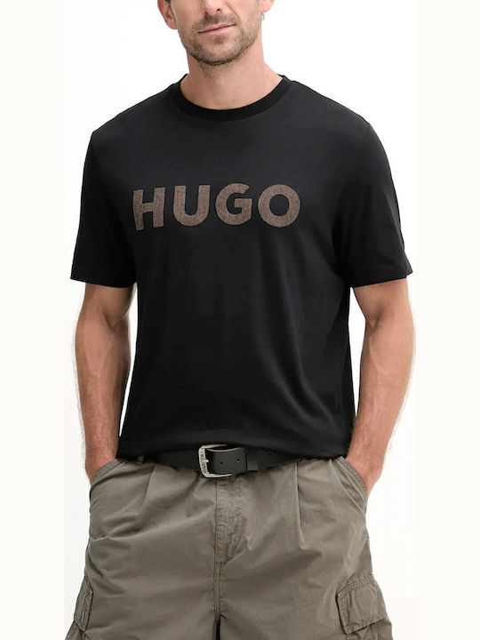 Hugo Logo T-shirt Μαυρο