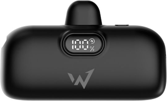 Wonder WX5D Extra Compact Power Bank 5000mAh 18W με Θύρα USB-C Power Delivery Μαύρο