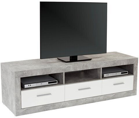 TV-Ständer Romfera 103 Grau Weiß M185xT42xH49cm