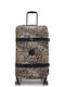 Kipling Spontaneous Μεσαία Βαλίτσα Ταξιδίου Wild Leopard με 4 Ρόδες Ύψους 66εκ.
