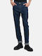 Men's Jeans Pants with Slim Fit Dark-blue
