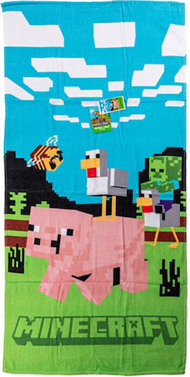 Minecraft Piggy Ride Bath Towel Beach Towel 70x140cm