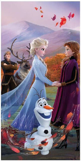 Детска Кърпа За Плаж Disney Frozen Ветрова Двустранна 70x140см