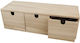 Decorațiuni Din Lemn Ξυλινη Συρταριere 3 Συρταρια 37,5x13x11,5 Cm