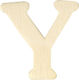 Wooden Latin Letters 4 Cm Y