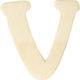 Wooden Latin Letters 4 Cm V