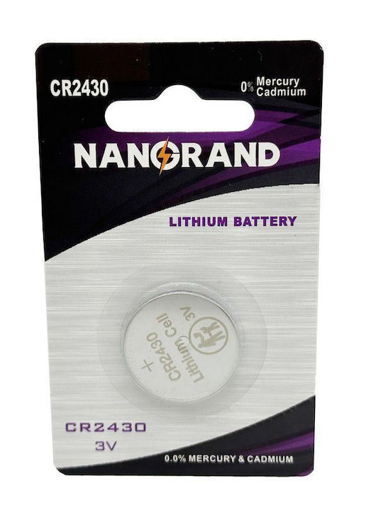 Nanorand Lithium Watch Battery CR2430 3V 1pcs