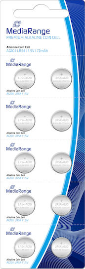MediaRange Αλκαλικές Μπαταρίες Ρολογιών LR54 1.5V 10τμχ