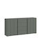 Sideboard Vircoro 104 Wooden with Drawers Anthracite, Green 155x40x82cm