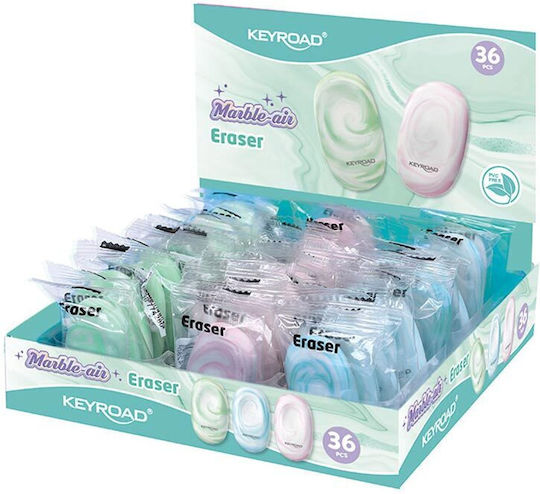 Soft Tip Marble Eraser 2pcs 972918 Various Colours Keyroad