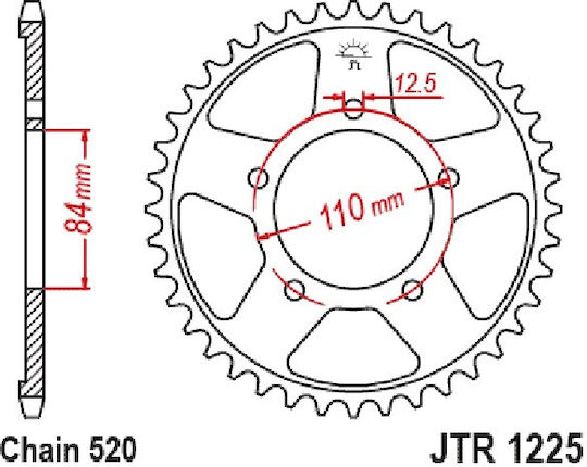 Rear Sprocket 1225.36/4734 36 C45 Cmx300 Rebel 36T Pbr
