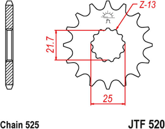 Предно Зъбно Колело 520.16 Fe E6675.16 564 16 18nc Pbr 6з ТДМ 850 16з