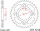 Rear Sprocket 1212.37/269 37 C45 Honda Grand 110/Wave 110 37T 428 PBR
