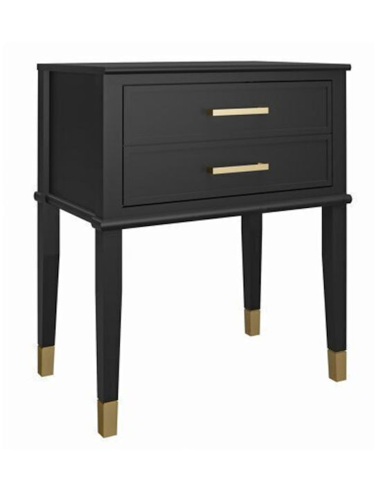Desk Belromu 104 Wooden Black with Metal Legs 60x40x71cm