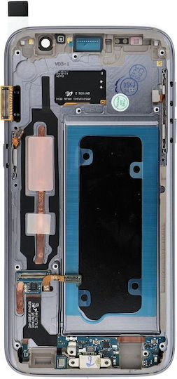 Οθόνη mit Touch-Mechanismus und Rahmen für SAMSUNG S7 (Schwarz)