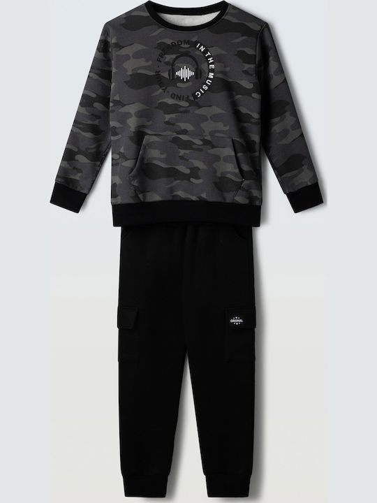 Hashtag Kinder Sweatpants Set - Jogginganzug Grey-Black
