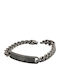 Kalliopi Silver Men's Bracelet Identity from Stainless Steel 23cm