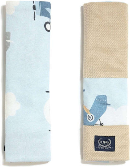 La Millou Captain Adventure Samt Auto-Sicherheitsgurt-Pads Blau