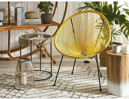 Outdoor-Sessel Kunststoff Berwyn 1953 Yellow mit Kissen 70x90x87εκ.