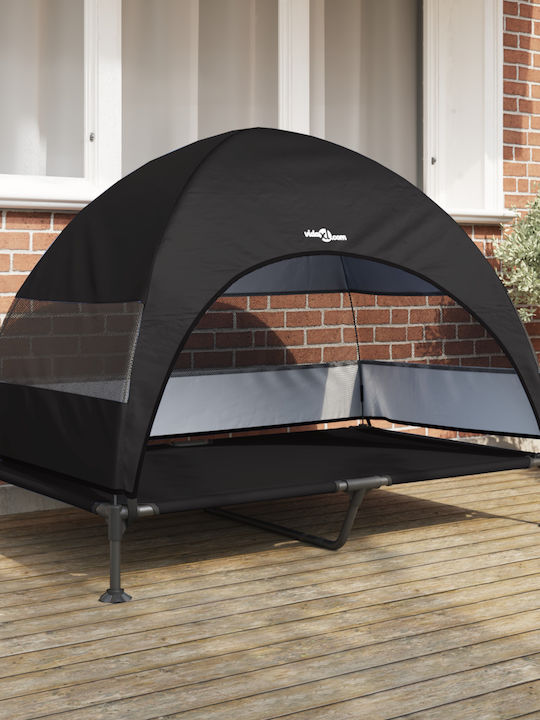 vidaXL Elevated Dog Bed Black 127x106cm