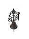 Wall Decor Brown Made of Metal 24.5x11x15.5cm 2 Pieces