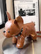 French Bulldog Damentasche Schultertasche Braun
