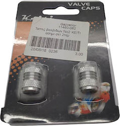 Valve Caps No2 Keiti Silver Set 2 Pieces