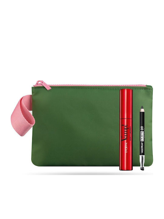 Pupa Vamp Gift Set Sexy Lashes Makeup Set for the Eyes with Toiletry Bag 3pcs
