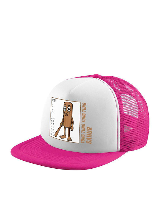 Koupakoupa Kids' Hat Jockey Fabric Tung Tung Tung Sahur White