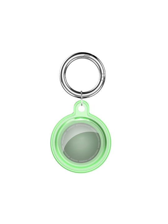 Θήκη Σιλικόνης Airtag Crystal Clear Shockproof Μπρελόκ Green