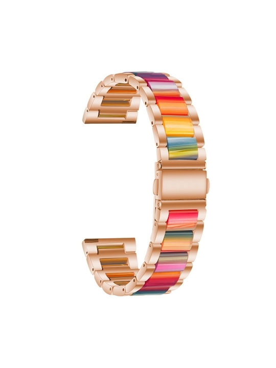 Λουράκι Dual-color Μεταλλικό Ρητίνης Coros Pace 3 Rose Gold+rainbow