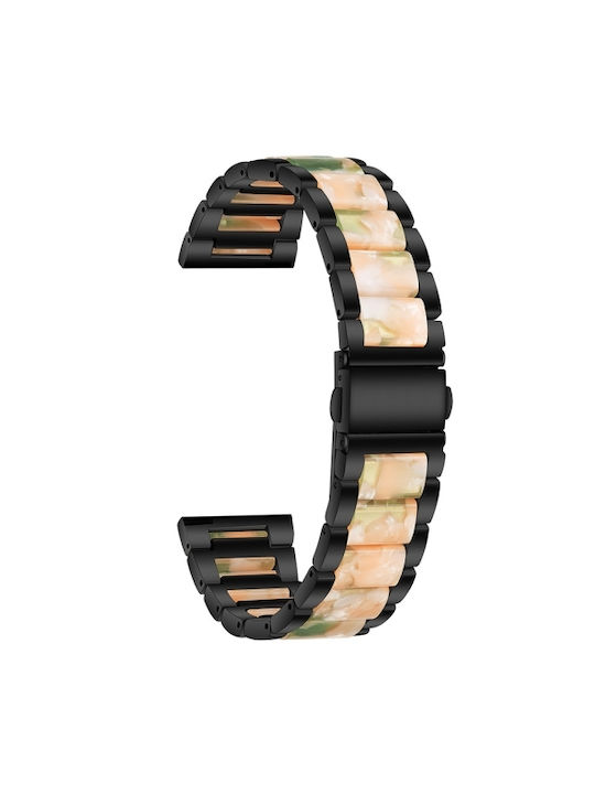 Dual-Color Metal Resin Strap Xiaomi Redmi Watch 5 Active Xiaomi Redmi Watch 5 Lite 48mm Black+Pink Green