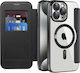 Techsuit Buchen Sie Silikon Schwarz (iPhone 15 Pro Max)