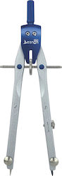 Satin Metal School Compass Set 3 Accessories Blister