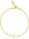 Excite-Fashion Women's Bracelet Chain with Cross design made of Silver Gold Plated