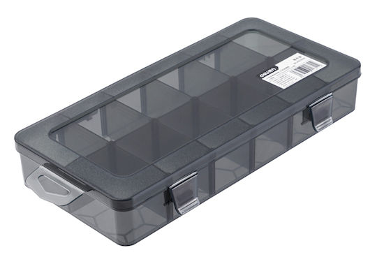 Deli Tool Compartment Organiser 12 Slot Black 26x13.5x4.4cm