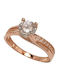 Einzelstein aus Roségold 14K