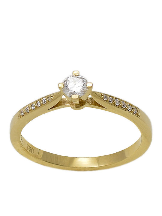 Diamond Jools Single Stone Ring Made of 14K Gold Diamond Jools Single Stone Ring Made of 14K Gold