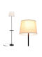 Bakaji Floor Lamp H174xW32cm. with Socket for Bulb E27 Black