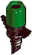 Teco Irrigation Nozzle with Maximum Throw Angle 360° Green