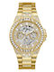Guess Men's Watch 44mm Battery with Gold Metal Bracelet