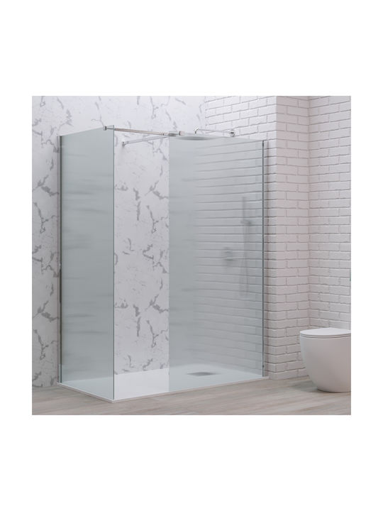 Karag Walkin 2 Fixed Side for Shower 100x200cm Flute Cromo