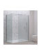 Karag Walkin 2 Fixed Side for Shower 100x200cm Flute Cromo