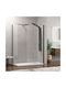 Karag Walkin 2 Fixed Side for Shower 50x200cm Clear Glass Black