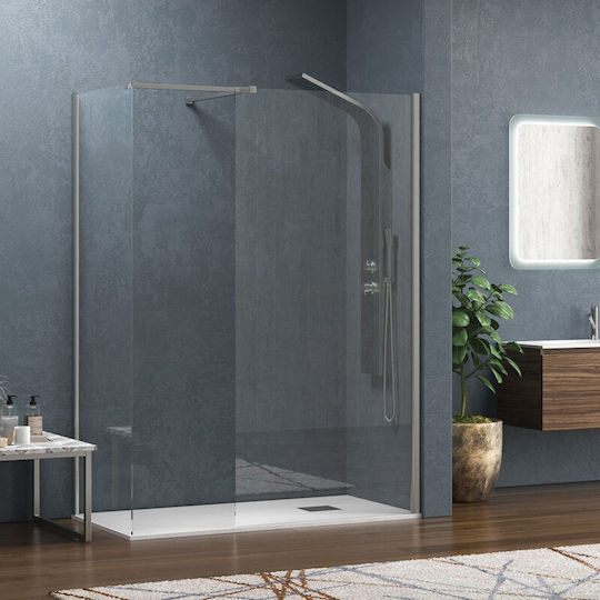 Karag Walkin 2 Fixed Side for Shower 50x200cm Clear Glass Cromo