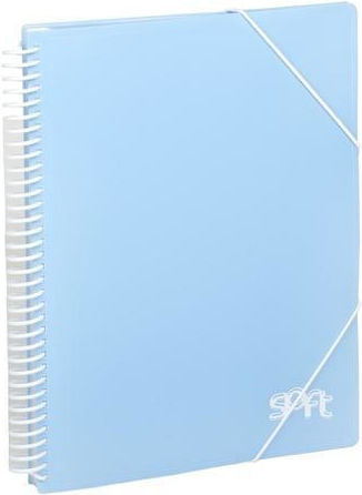 Carchivo Spiral Display Book Soft A4 30 Plastic Sleeves Pastel Blue Carchivo