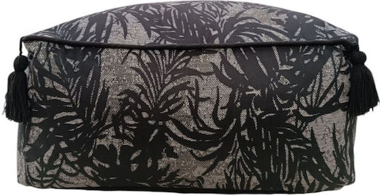 Πουφ Nackenrolle Grey-Black 45x45x33cm