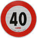Lampa Speed Kilometer Sign 40km/h Sticker Lampa 1 Pc L9793.5