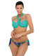 Set Bikini Push Up Martinica Albastru